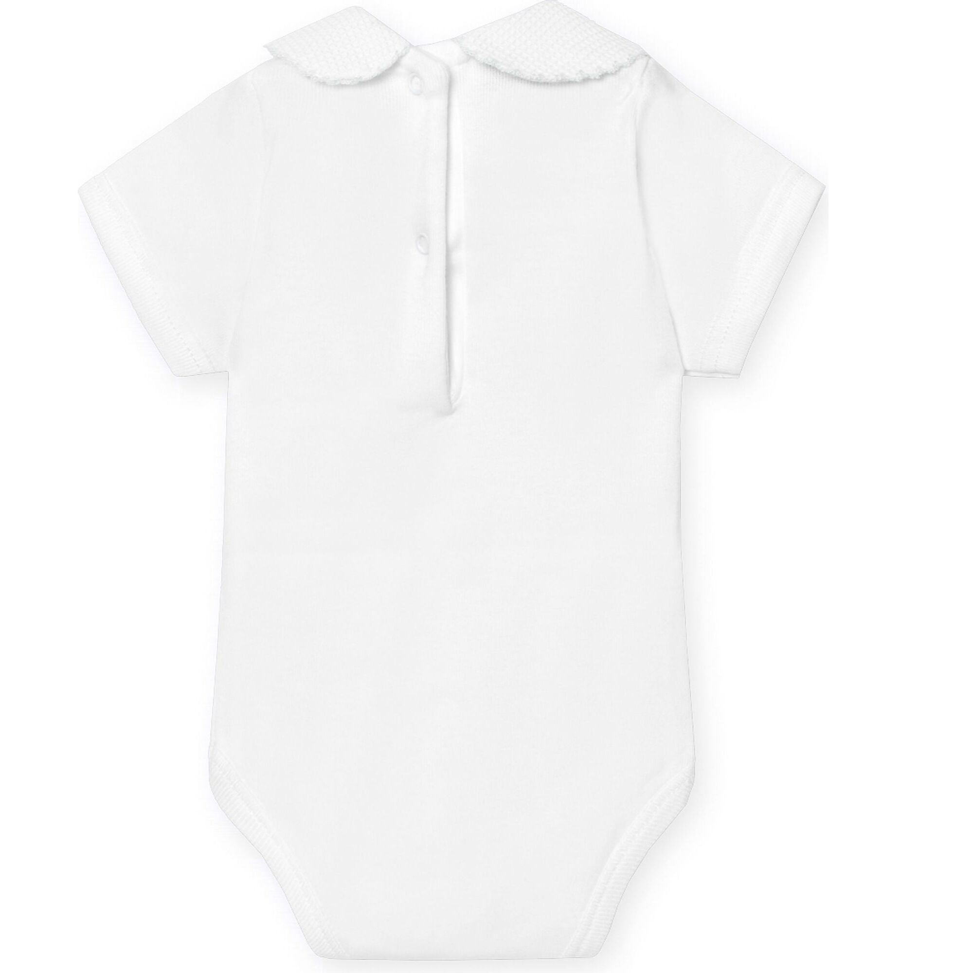 Body bebé manga corta cuello piqué