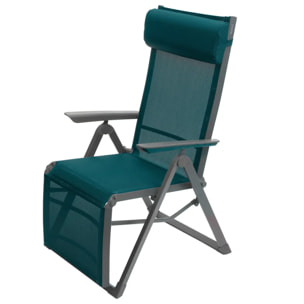 Fauteuil de jardin inclinable Decima Bleu canard & Graphite