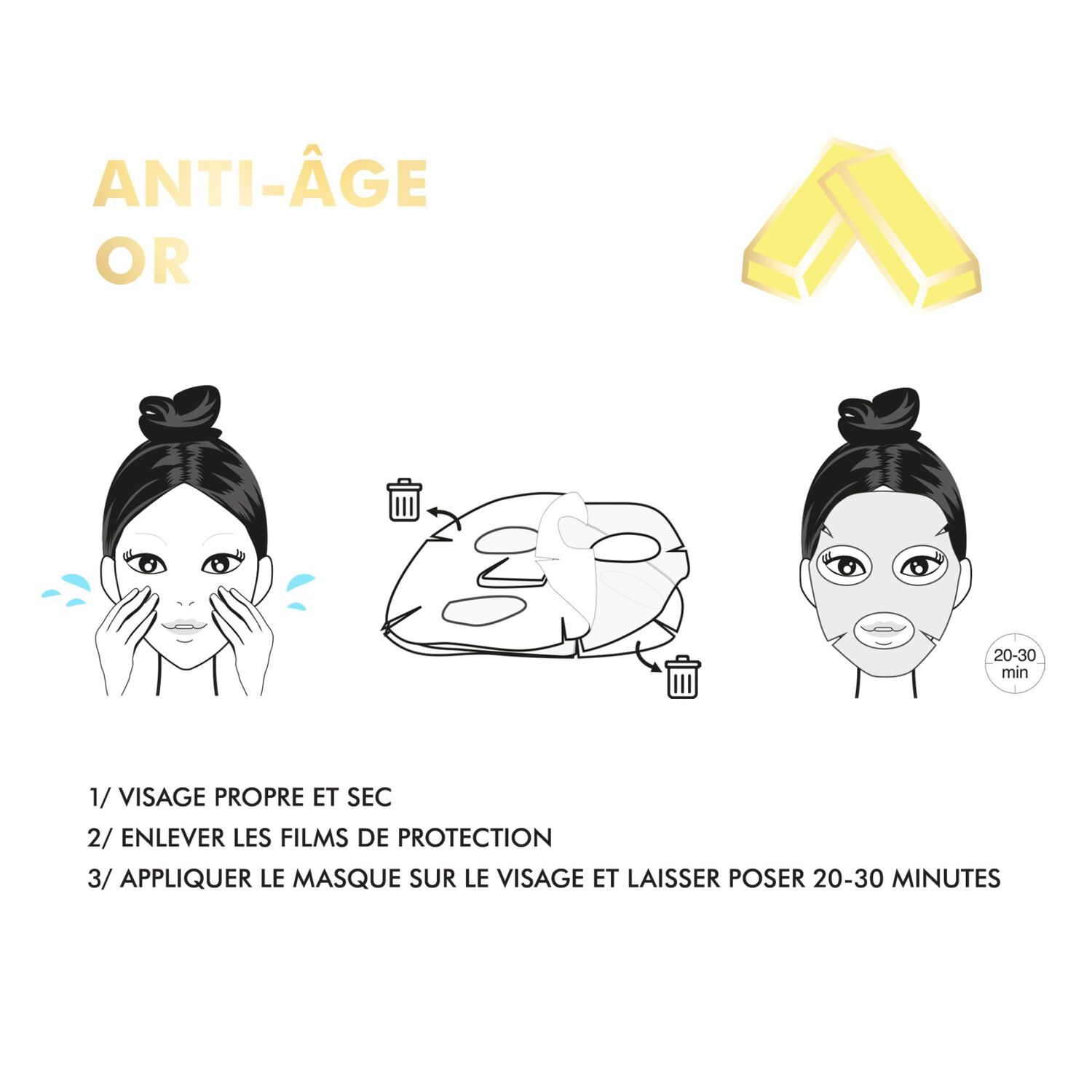 Aux Extraits d'Or - Masque Visage Anti-Âge 30 ml