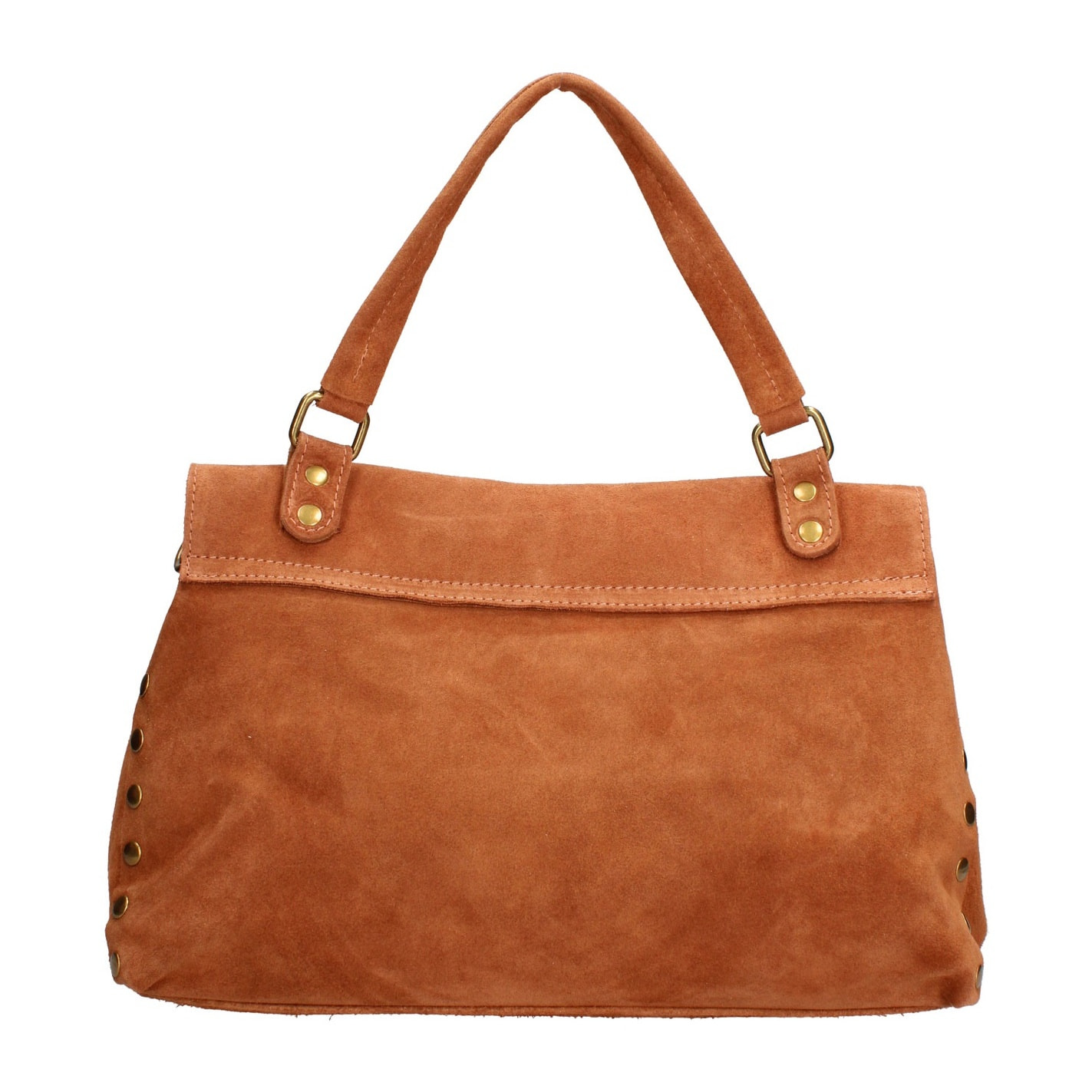 Borsa a mano da donna Made in Italy - Modello Zelia Elite - Pelle scamosciata - 37.0 x 22.0 x 15.0 cm