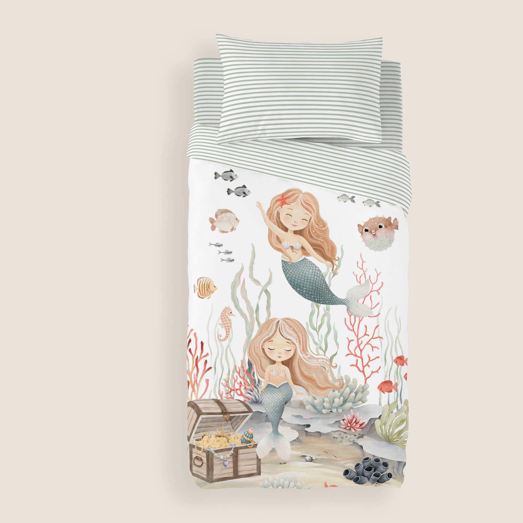 Cool Kids - Funda Nórdica Estampada - Reversible - Infantil - Cierre Solapa - 100% Algodón - Incluye 1 Funda de Almohada - Athina