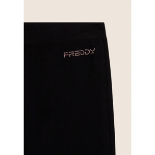 Pantaloni Sportivi Gamba Dritta con Cuciture a Cuore