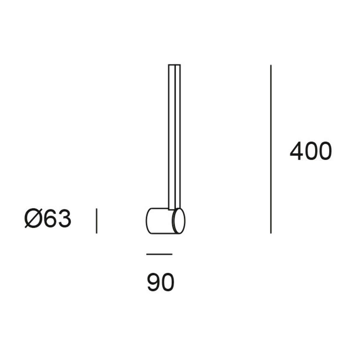 Forlight Passeggio Nova aplique exterior en negro con led blanco neutro 4000K
