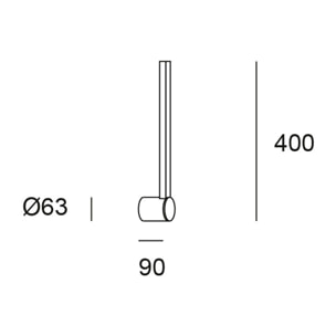 Forlight Passeggio Nova aplique exterior en negro con led blanco neutro 4000K
