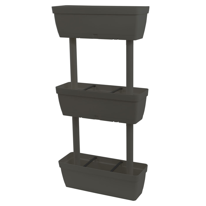 Macetero vertical de plástico 3 niveles
