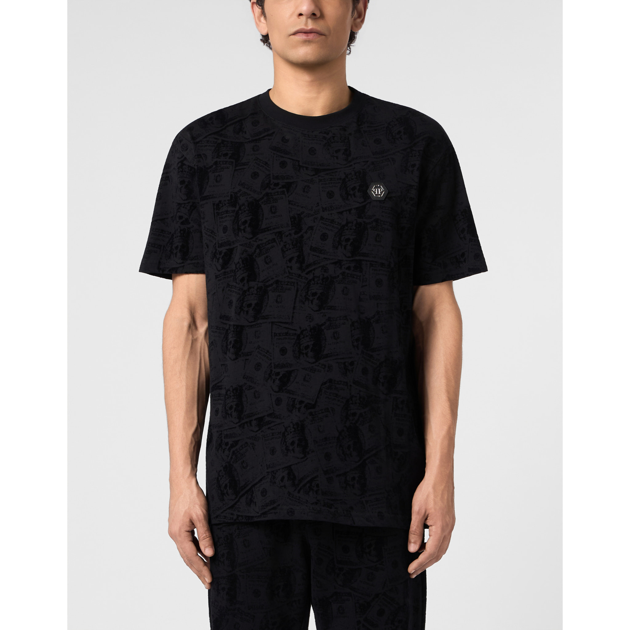 PHILIPP PLEIN Camiseta de cuello redondo y manga corta