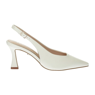 Décolleté sling back Donna Tata Italia Bianco
