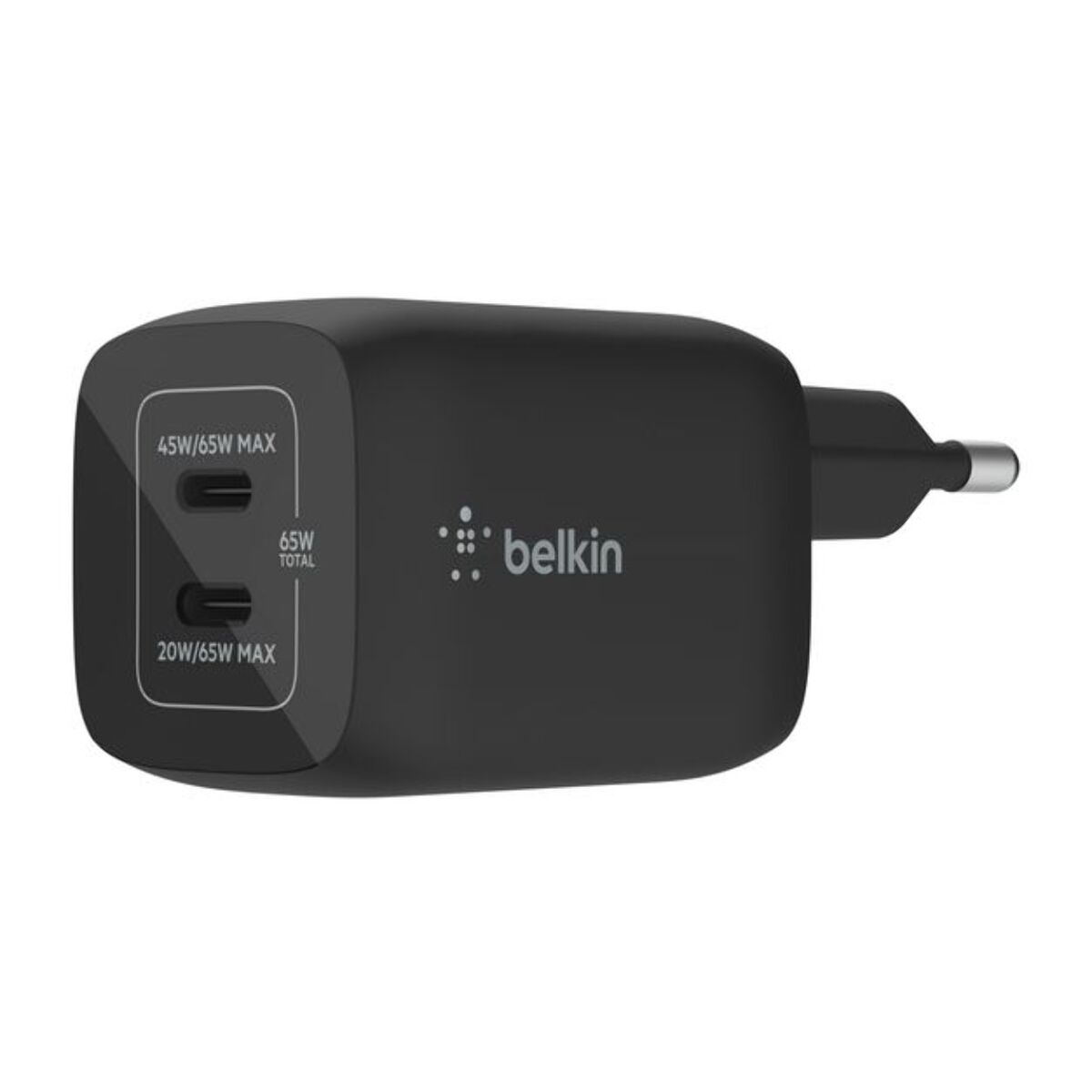 Chargeur BELKIN USB C x2 65W GaN PPS Noir
