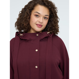 Fiorella Rubino - Parka de paño con capucha - Burgundy