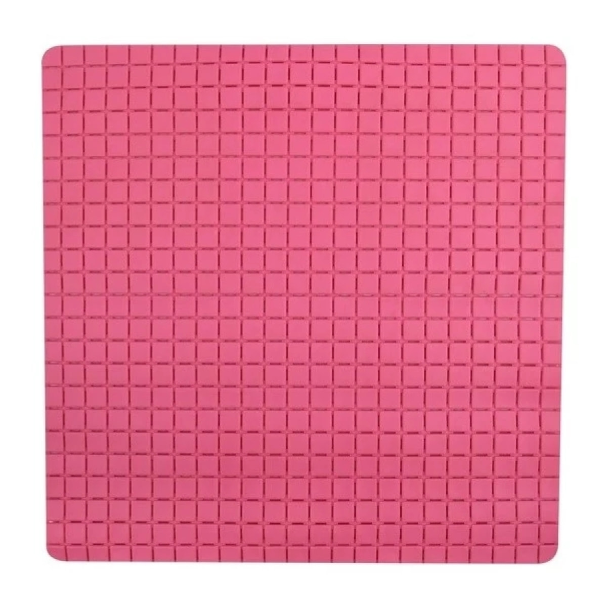 Tapis Fond de douche antidérapant Caoutchouc QUADRO 54x54cm Rose Fuschia MSV