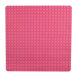 Tapis Fond de douche antidérapant Caoutchouc QUADRO 54x54cm Rose Fuschia MSV