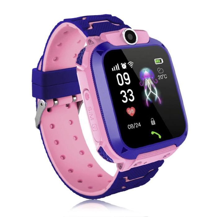 DAM Smartwatch LBS speciale per bambini, con funzione di localizzazione, chiamate SOS e ricezione di chiamata. 4x1x5 cm. Colore rosa