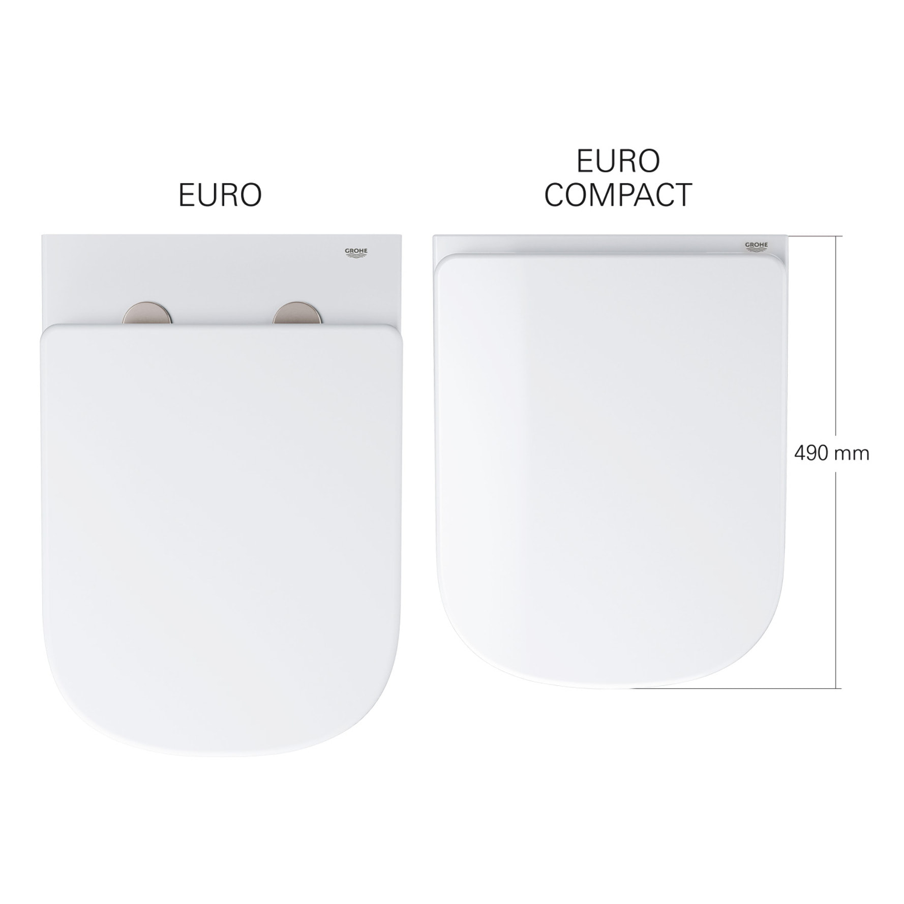 Pack WC Solido autoportant, cuvette compacte Euro Ceramic Vortex et abattant frein de chute