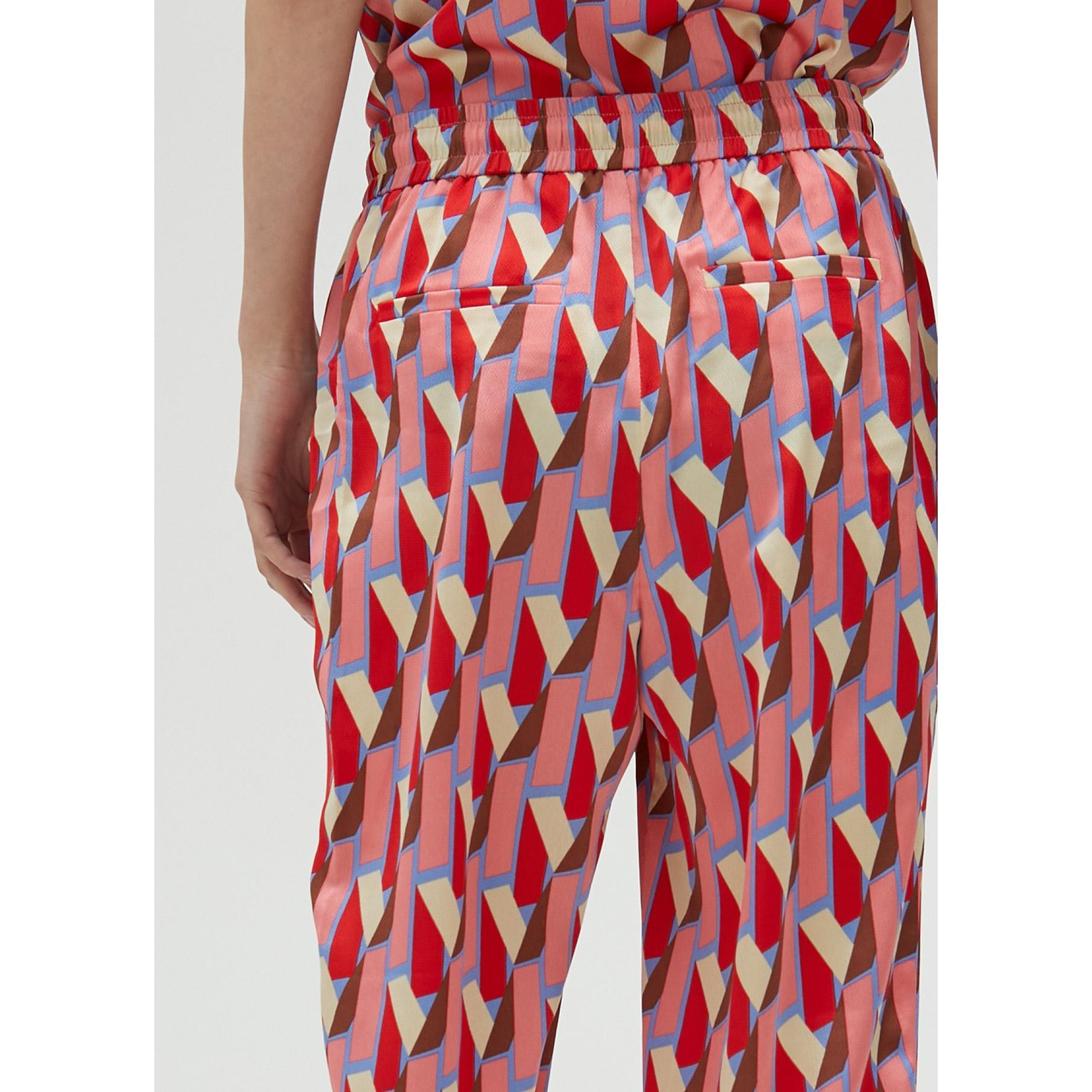 Pantaloni stampa loghi multicolore