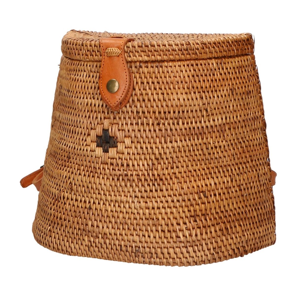 Zaino da donna in Rattan - Modello Leandra - Artigianale - 24.0 x 11.0 x 7.0 cm