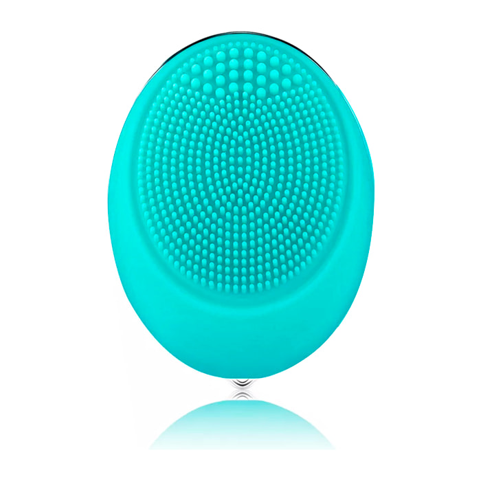 Micro spazzola elettrica in silicone per la pulizia e il massaggio del viso. Batteria incorporata, fino a 110 utilizzi.