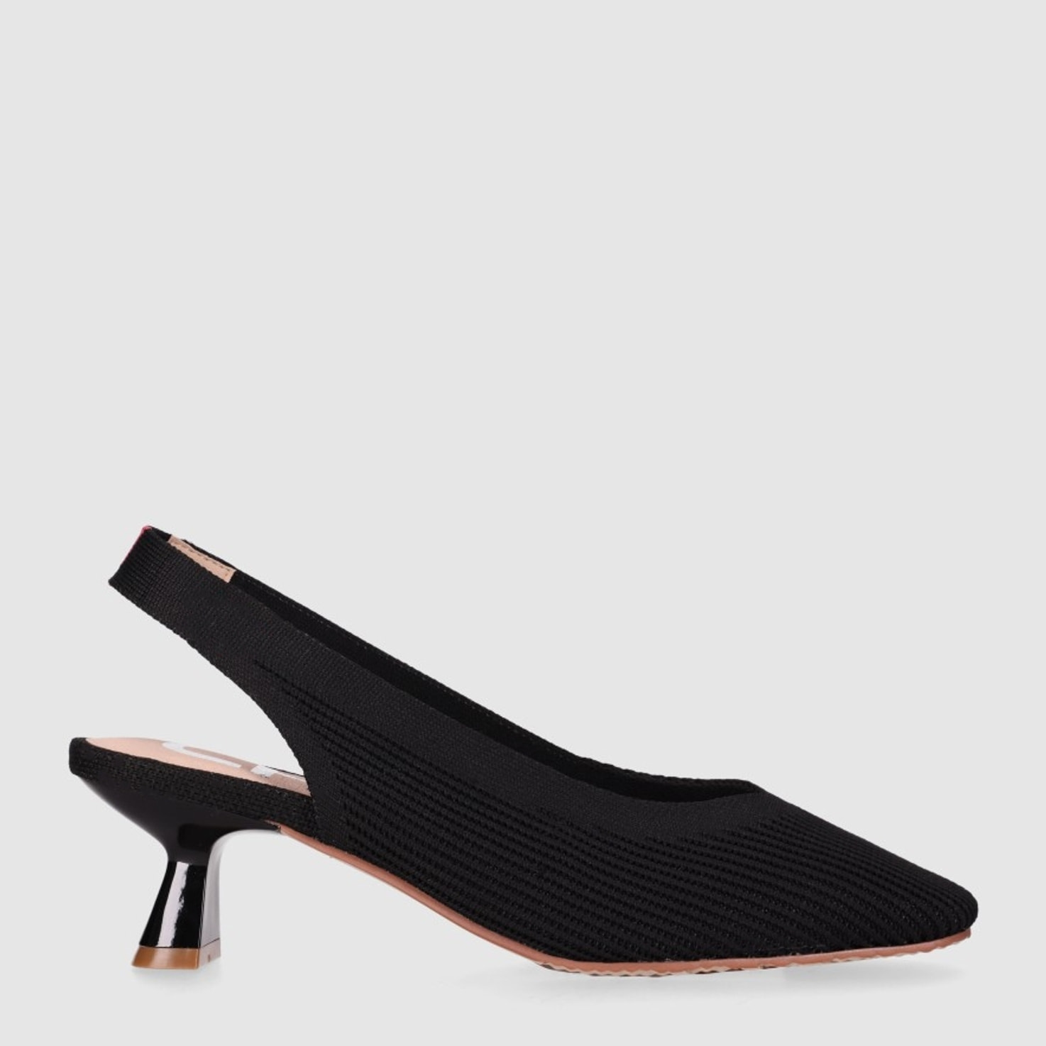 Zapatos de Tejido - Negro - Tacón: 4 cm