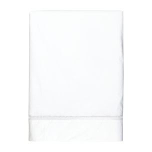 Drap plat en percale de coton prestige 120 fils, VOLUPTÉ PURE