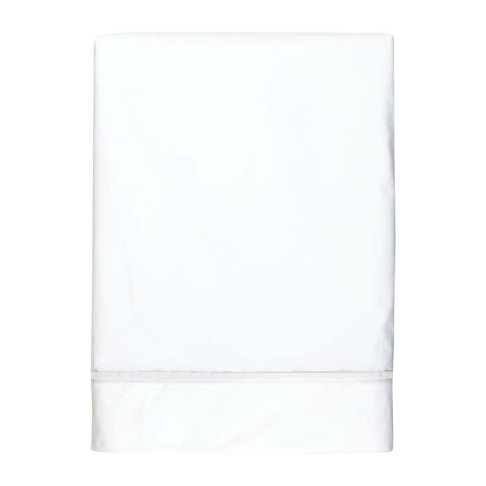 Drap plat en percale de coton prestige 120 fils, VOLUPTÉ PURE