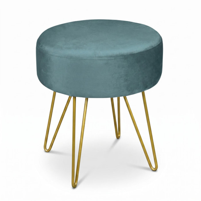 Panca Imbottita in Velluto con Gambe Dorate, Seduta Elegante dal Design Moderno per Camera da Letto, Ingresso, Soggiorno e Fondo Letto