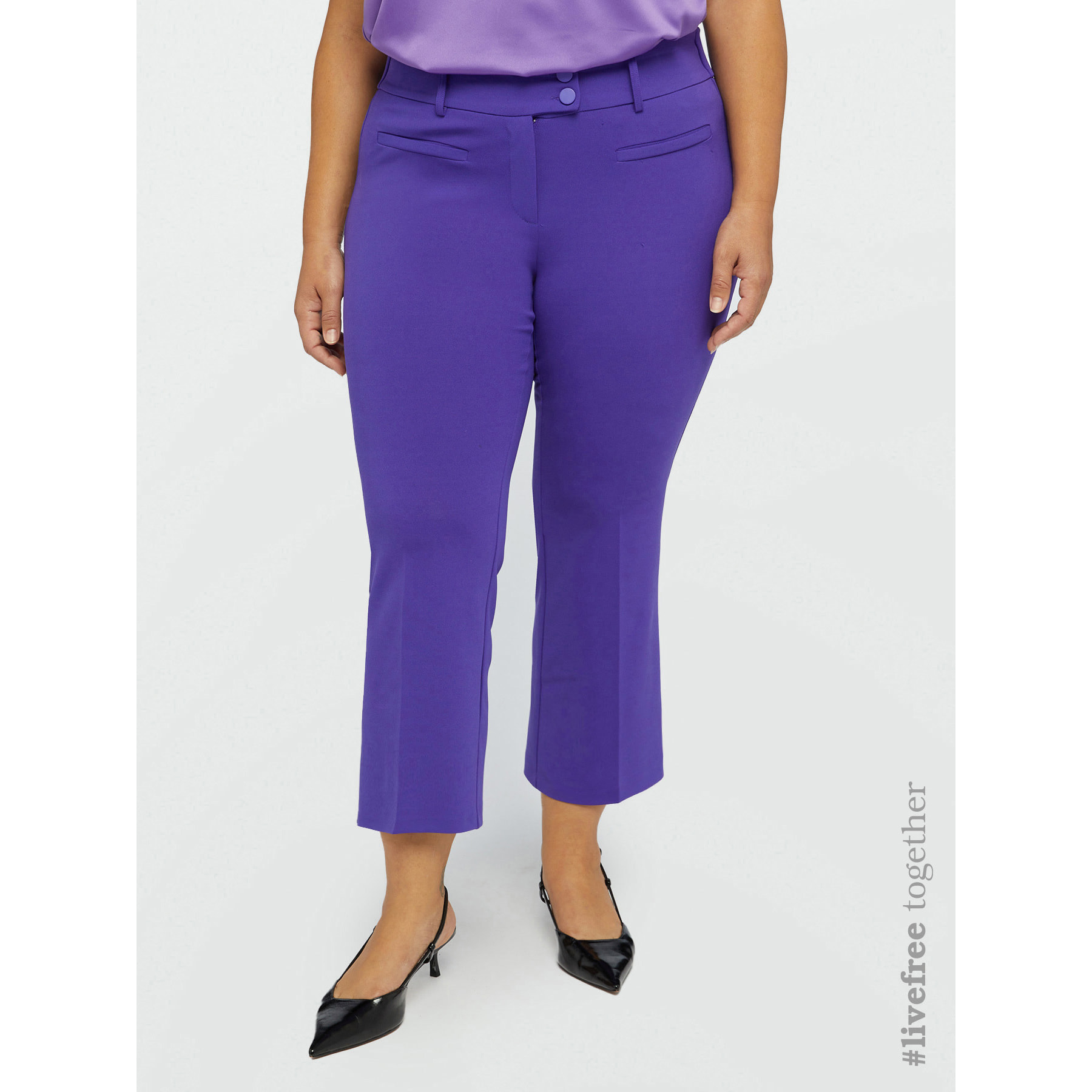 Fiorella Rubino - Pantaloni kick flare - Viola