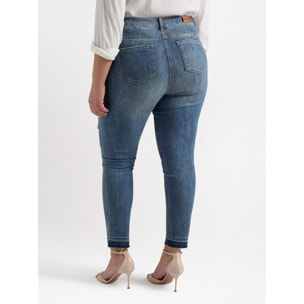 Fiorella Rubino - Vaqueros skinny con bordados - Azul
