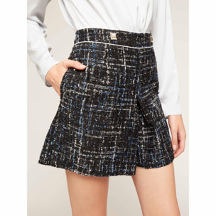 Motivi - Shorts de tweed lúrex - Azul