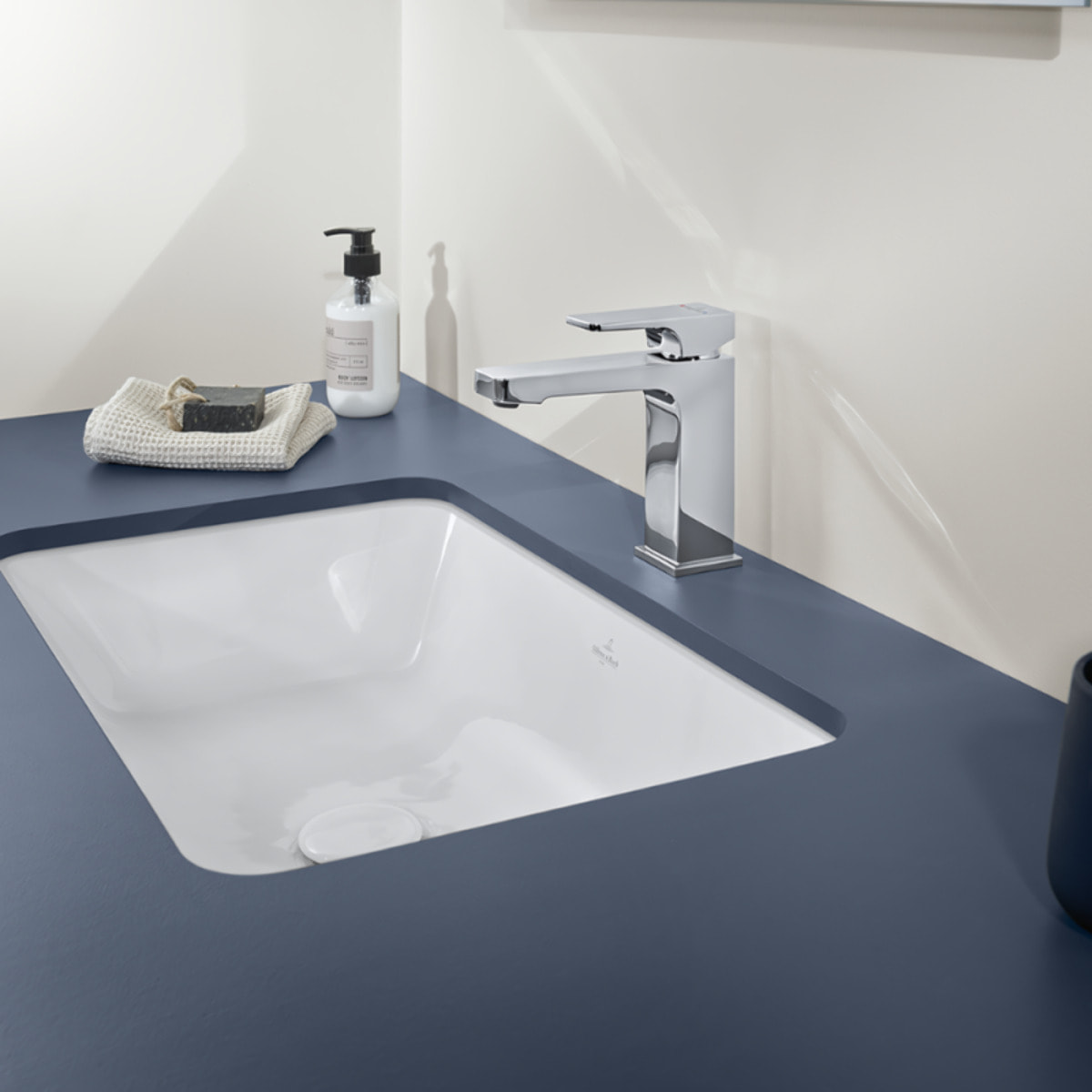 Mitigeur lavabo Architectura Square sans tirette Chrome