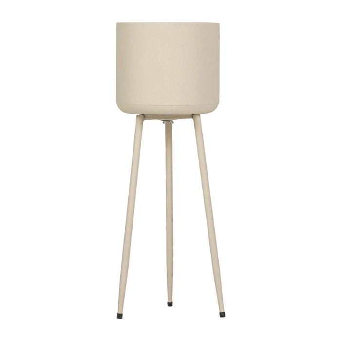Plantero Metal Beige 23x23x65 Cm