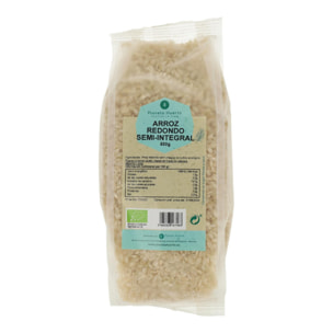 PLANETA HUERTO | Arroz Redondo Semi Integral ECO 500 g – Conserva el Germen y la Fibra Natural, Ideal para Cocción Lenta y Dietas Saludables