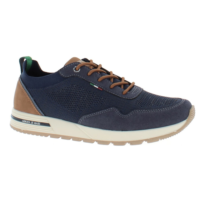 Armata di Mare Scarpe Uomo Sneakers Casual Stringate con Soletta Rimovibile in Memory Foam AMU S25L700 Navy