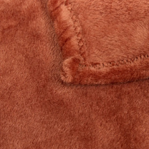 Plaid flanelle Ollis terracotta 260x240cm