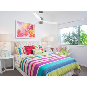 Ventilador de techo Reversible Termostato Dimable Wifi Motor DC Techos Inclinados Mando a Distancia Luz tres tonos Adaptador 2/3 Aspas Hypersilence Memoria ThassosD127C03LED65043 PURLINE