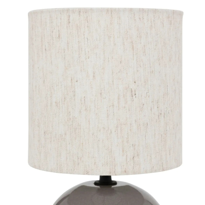 Lampe "Gaia" en coton H26,5cm gris