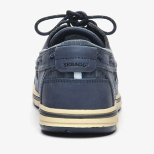 Sebago - Docksides Uomo Blu - Triton Three Eyelets Fgl