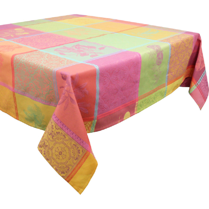 Nappe pur coton motif jacquard multicolore Mille tutti frutti smoothie