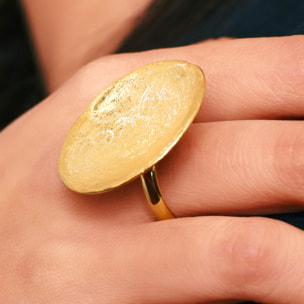 Anello Cocktail Ovale Satinato