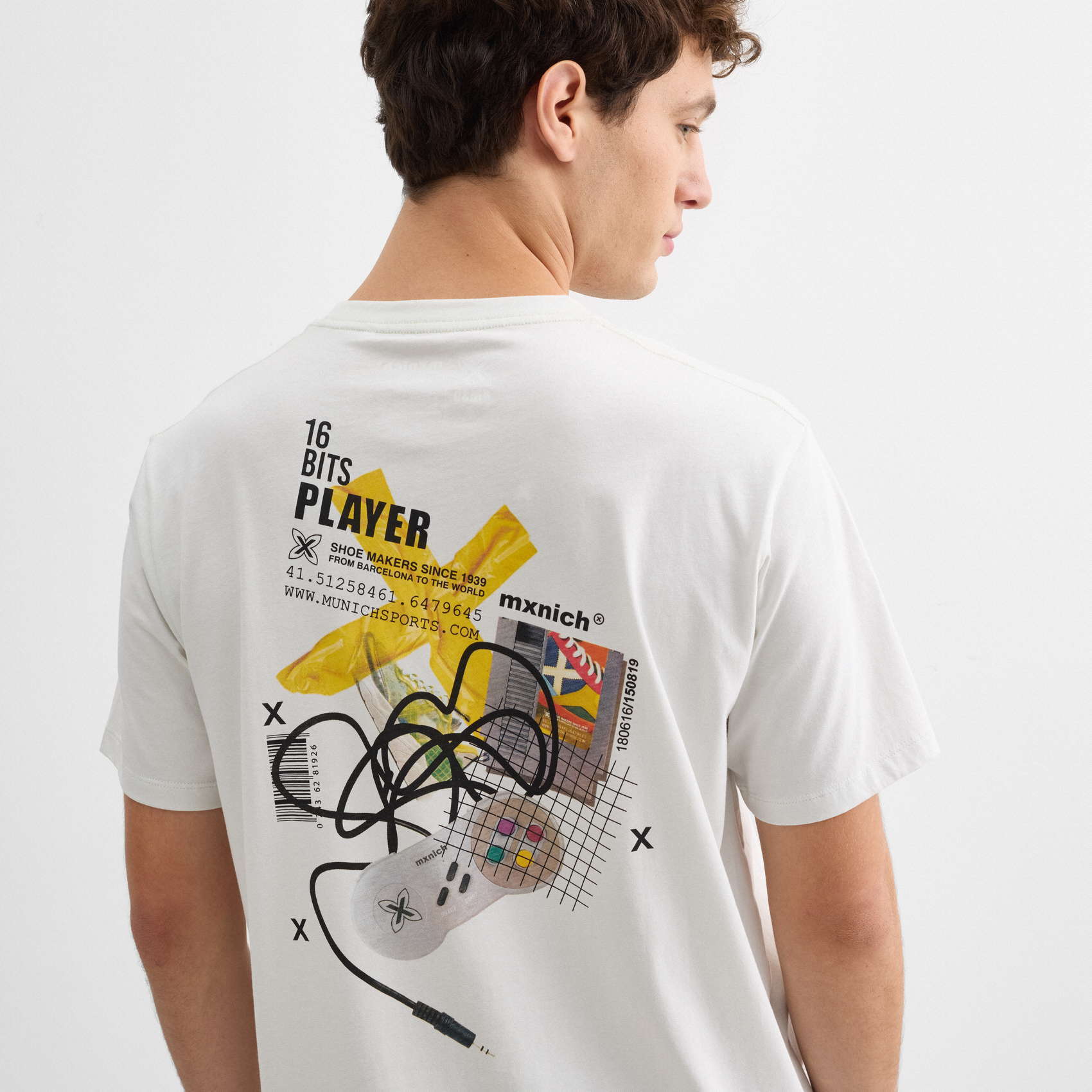 Camiseta oversize MUNICH streetwear de algodón orgánico blanca