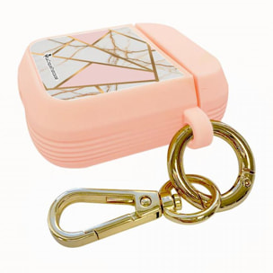 Housse pour Airpods Pro Marbre Rose Motif Ecriture Tendance La Coque Francaise