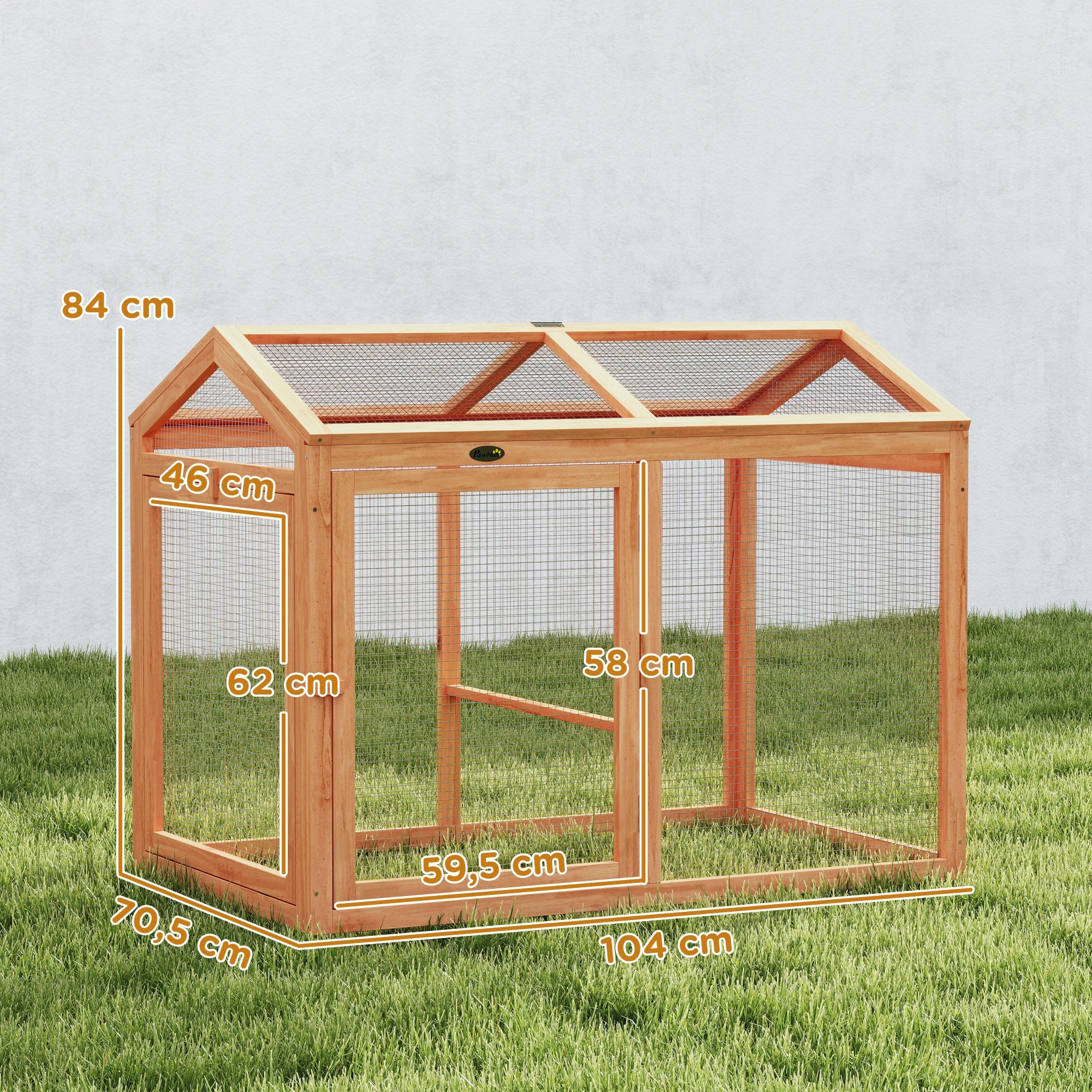 Poulailler modulable enclos extérieur pour 2 poules bois pré-huilé