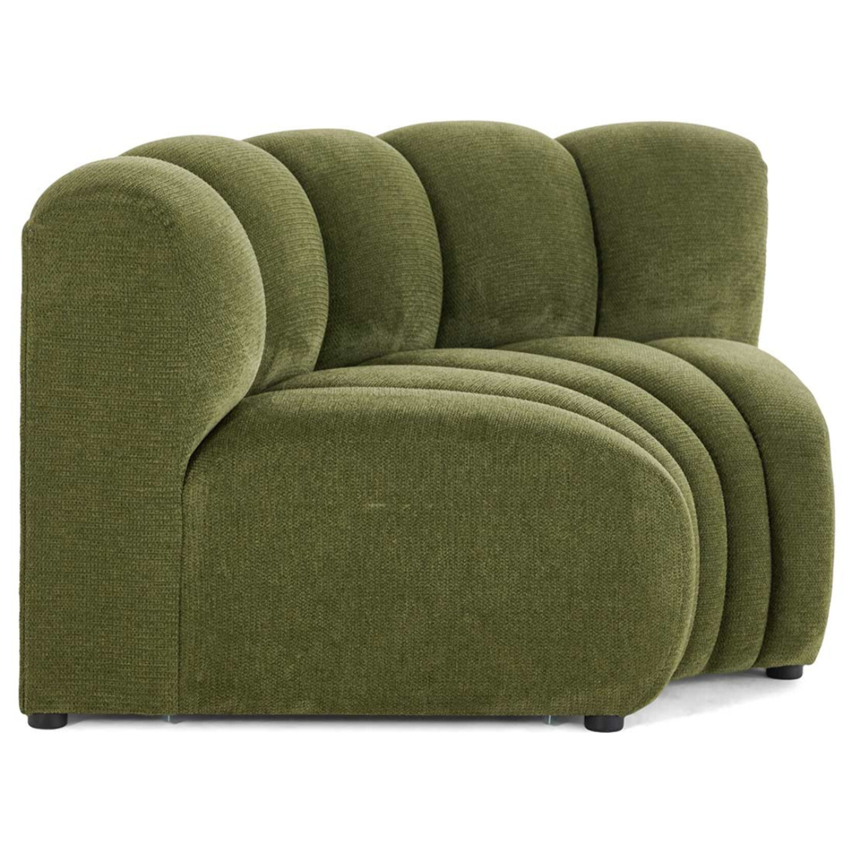 Debbie - module d'angle réversible en tissu texturé - Vert