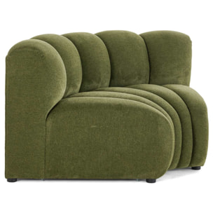 Debbie - module d'angle réversible en tissu texturé - Vert