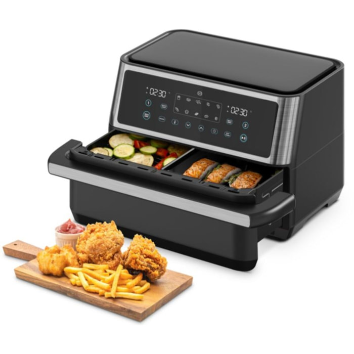 Friteuse sans huile ESSENTIELB EAF5 ,Noir, Flex Megazone XXL 11L
