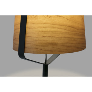 STOOD Lampe table moire et bois