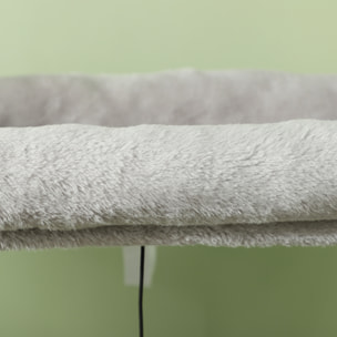 Arbre à chat design H.132cm bande massante griffoirs grattoirs nombreux jouets gris