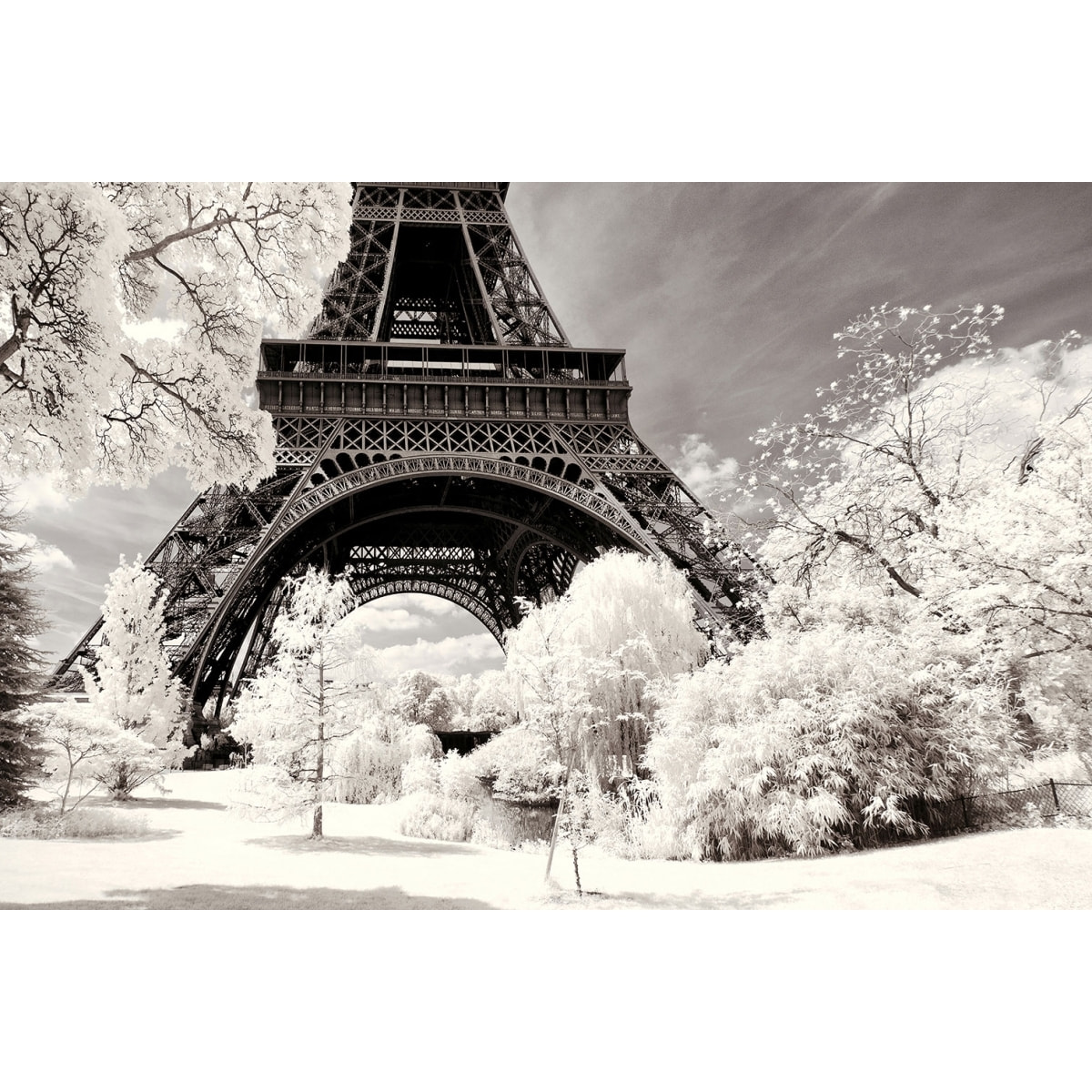 Tableau paris winter white la tour eiffel Tableau alu Dibond