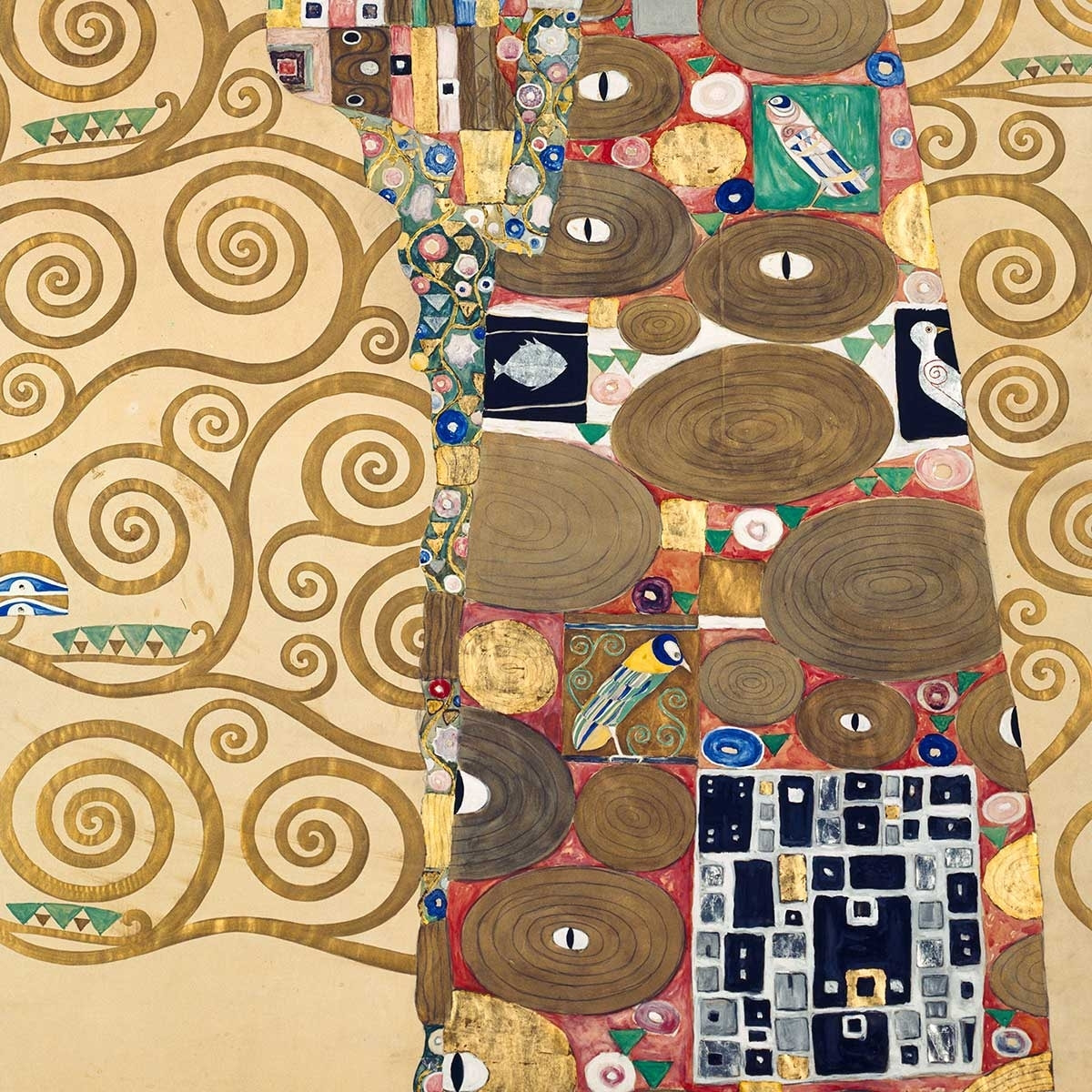 Affiche Accomplissement - Peinture de Gustav Klimt Affiche sous cadre noir