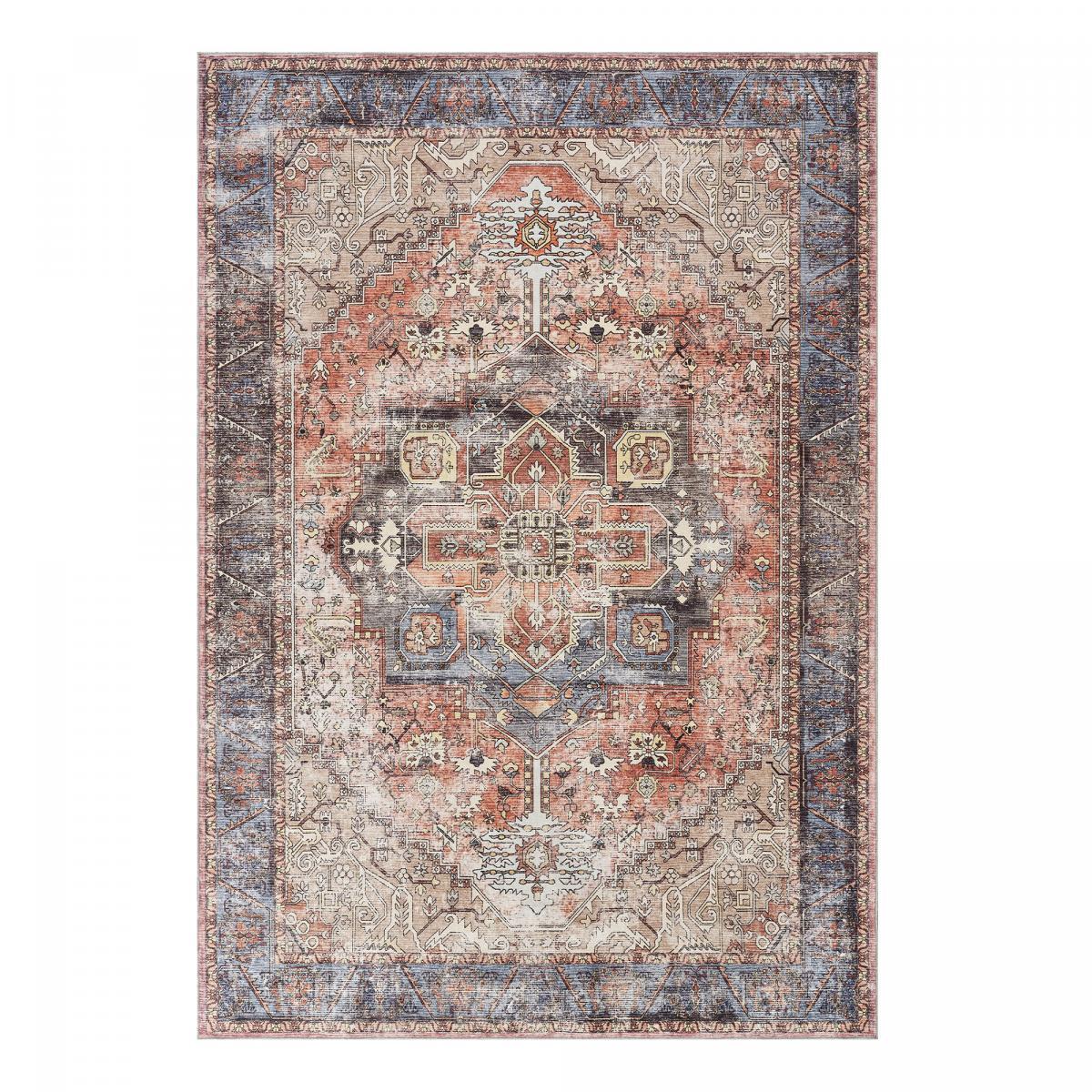 Tapis salon kilim motif oriental, ORIA, tissée et chaleureuse