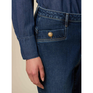 Oltre - Jeans skinny con bottoni araldici - Blu