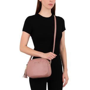 Borsa a tracolla da donna Made in Italy - Modello Cordelia Pro - 100% pelle - 22.5 x 17.0 x 9.5 cm